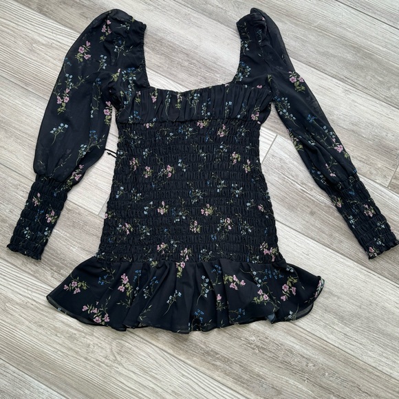 FOR LOVE & LEMONS Floral Mini Dress Dixon Size L - Picture 10 of 12